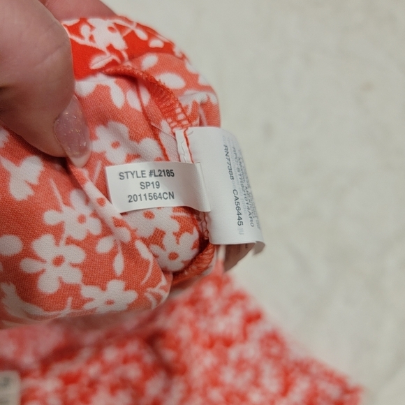 NWT J. Crew coral floral skirt.  Faux wrap.  Stretch waist. Ruffle Hem. … - Picture 16 of 16
